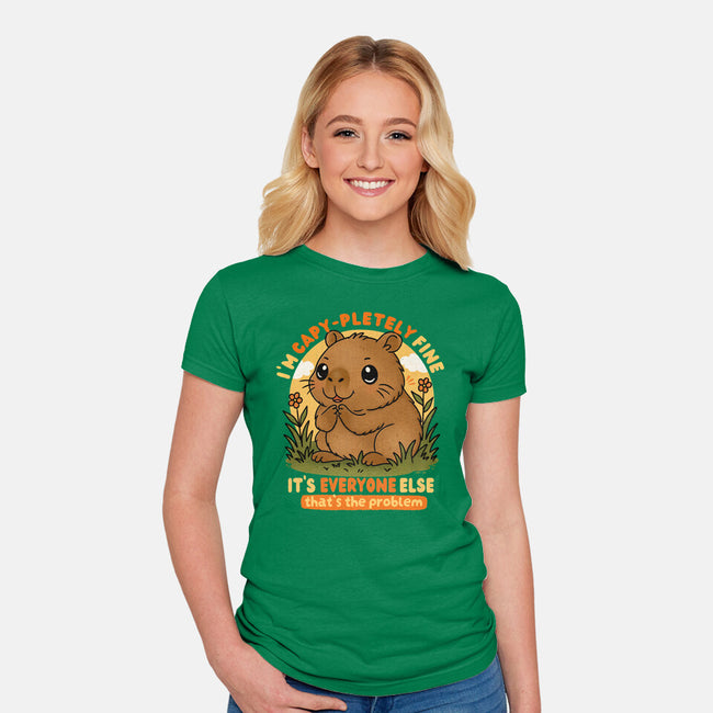 I’m Capy-pletely Fine-Womens-Fitted-Tee-Trendlory