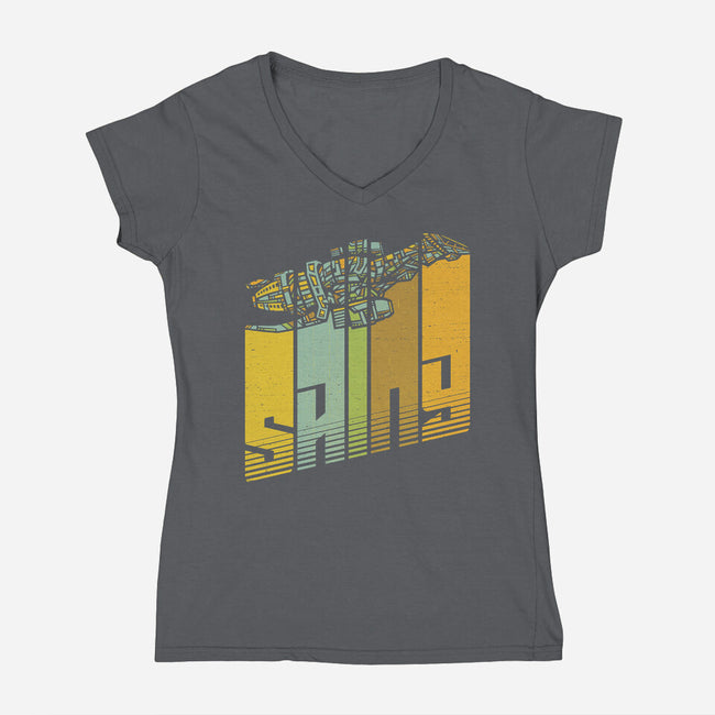 Shiny Colors-Womens-V-Neck-Tee-kg07