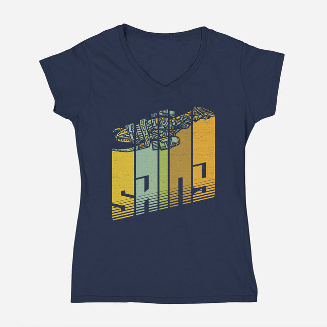 Shiny Colors-Womens-V-Neck-Tee-kg07