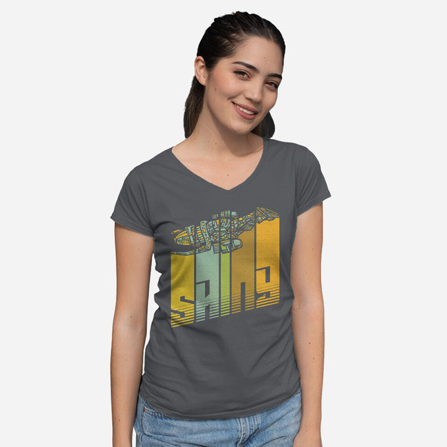 Shiny Colors-Womens-V-Neck-Tee-kg07