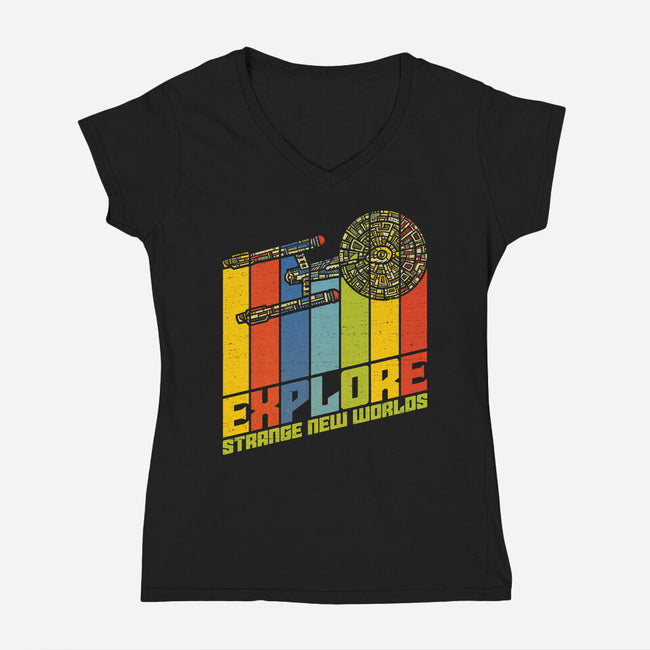 Strange New Worlds-Womens-V-Neck-Tee-kg07