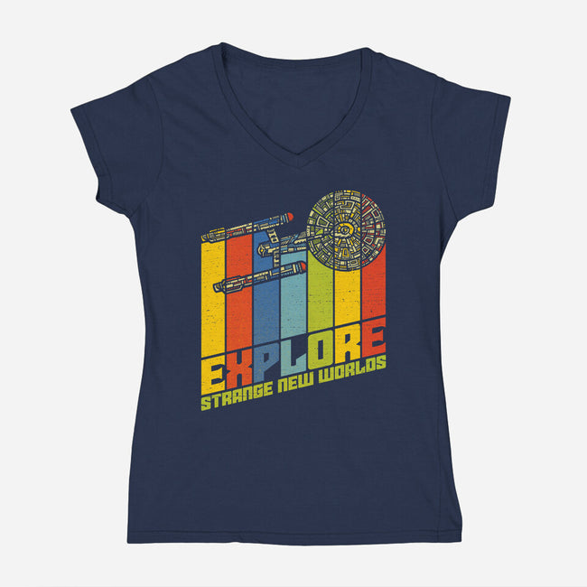 Strange New Worlds-Womens-V-Neck-Tee-kg07