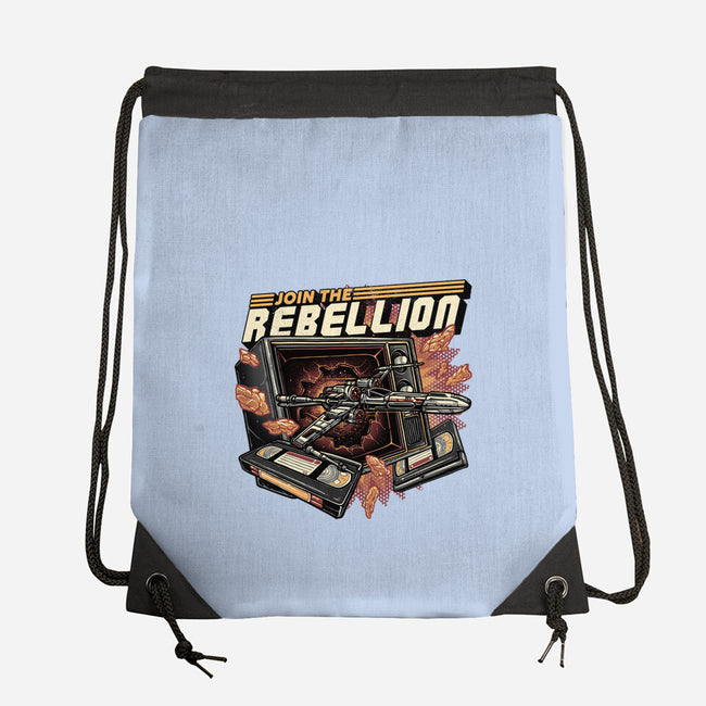 Time To Join The Rebellion-None-Drawstring-Bag-glitchygorilla