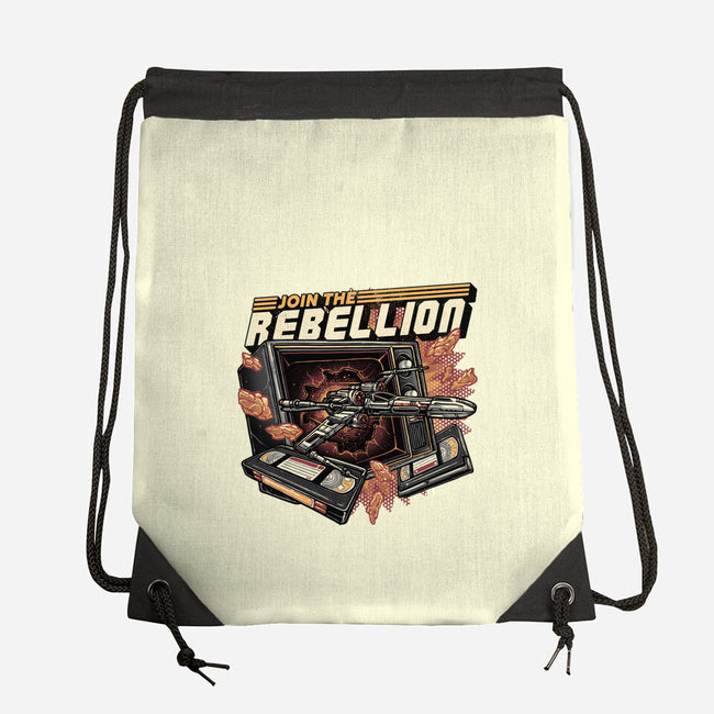 Time To Join The Rebellion-None-Drawstring-Bag-glitchygorilla