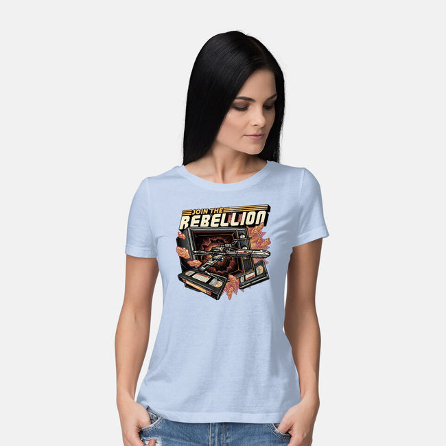 Time To Join The Rebellion-Womens-Basic-Tee-glitchygorilla