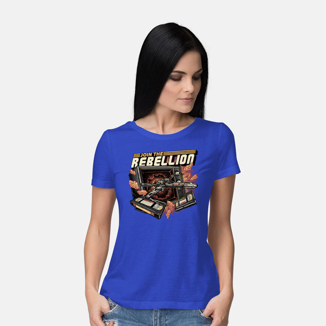 Time To Join The Rebellion-Womens-Basic-Tee-glitchygorilla