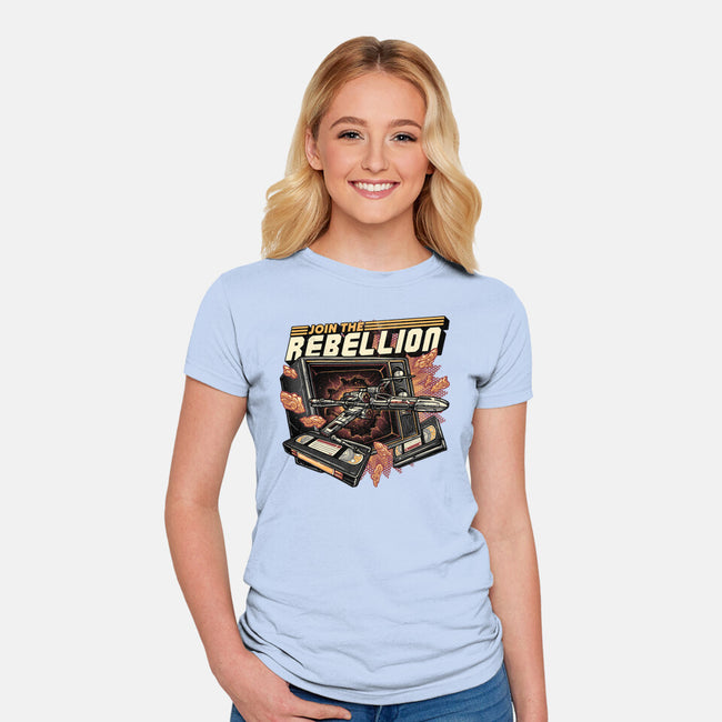 Time To Join The Rebellion-Womens-Fitted-Tee-glitchygorilla