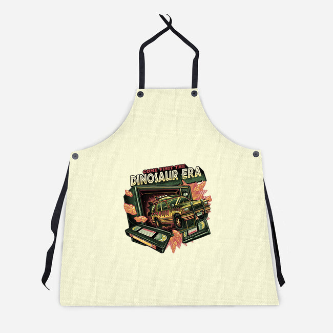 The Dinosaur Era-Unisex-Kitchen-Apron-glitchygorilla