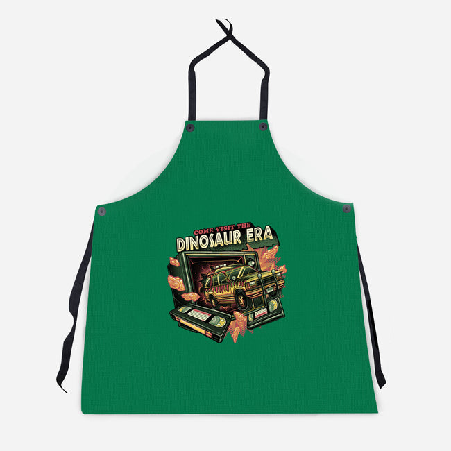 The Dinosaur Era-Unisex-Kitchen-Apron-glitchygorilla