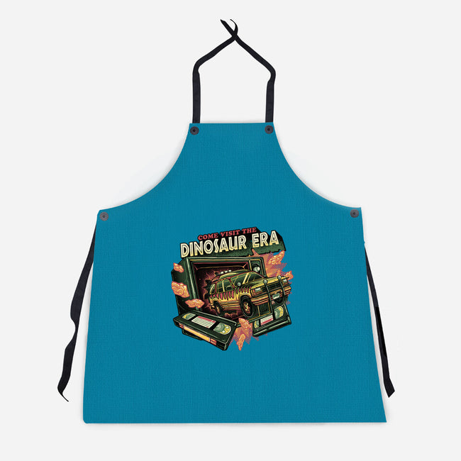 The Dinosaur Era-Unisex-Kitchen-Apron-glitchygorilla