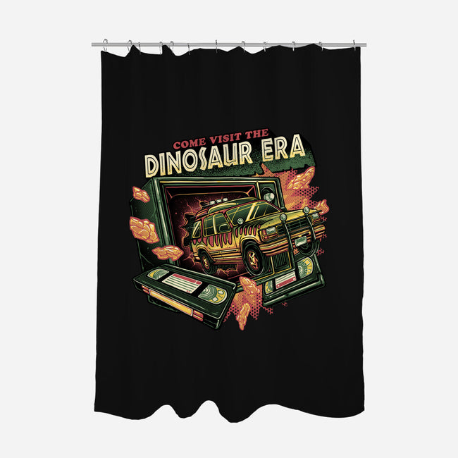 The Dinosaur Era-None-Polyester-Shower Curtain-glitchygorilla