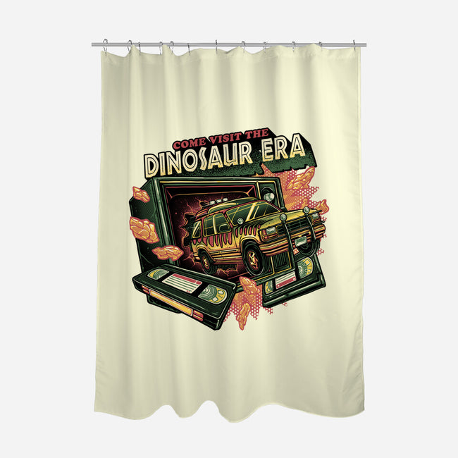 The Dinosaur Era-None-Polyester-Shower Curtain-glitchygorilla