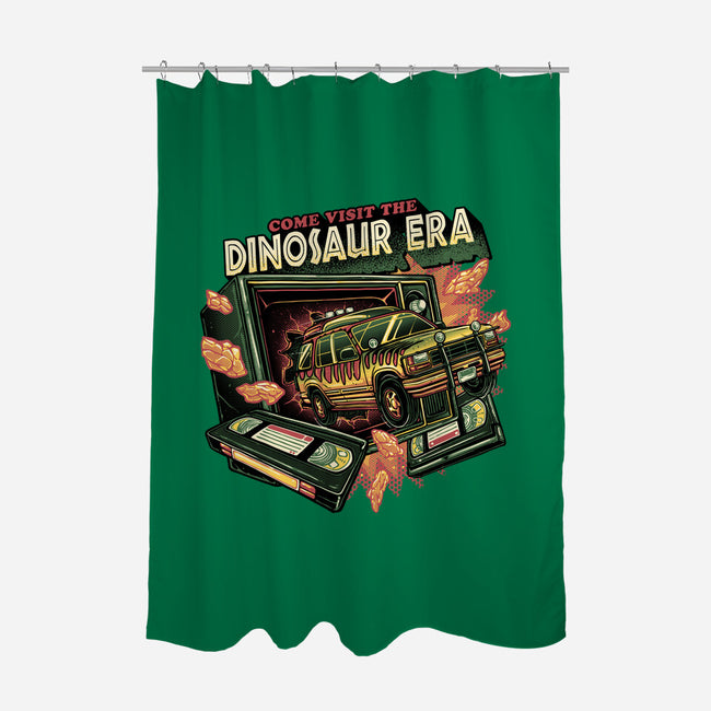 The Dinosaur Era-None-Polyester-Shower Curtain-glitchygorilla