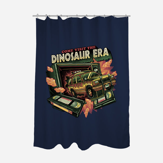 The Dinosaur Era-None-Polyester-Shower Curtain-glitchygorilla