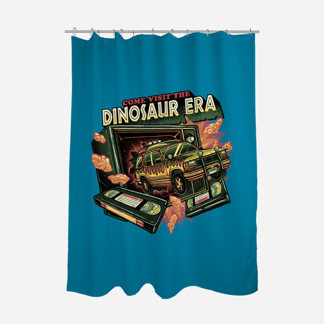 The Dinosaur Era-None-Polyester-Shower Curtain-glitchygorilla