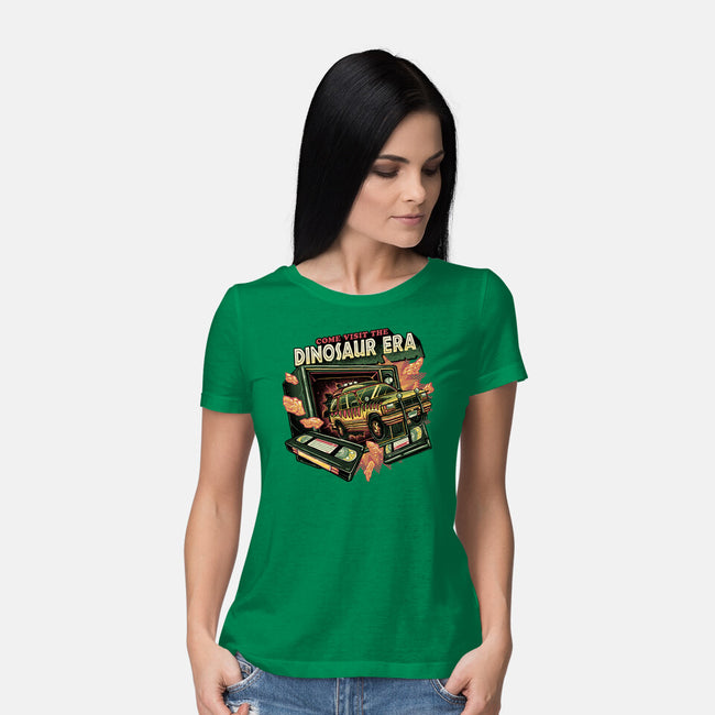 The Dinosaur Era-Womens-Basic-Tee-glitchygorilla