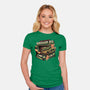 The Dinosaur Era-Womens-Fitted-Tee-glitchygorilla