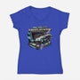 NYC Ghost Hunting-Womens-V-Neck-Tee-glitchygorilla