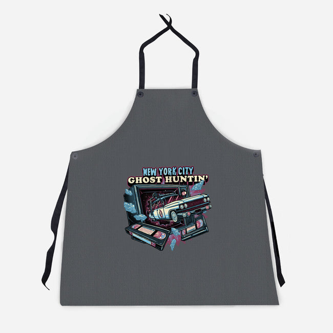 NYC Ghost Hunting-Unisex-Kitchen-Apron-glitchygorilla