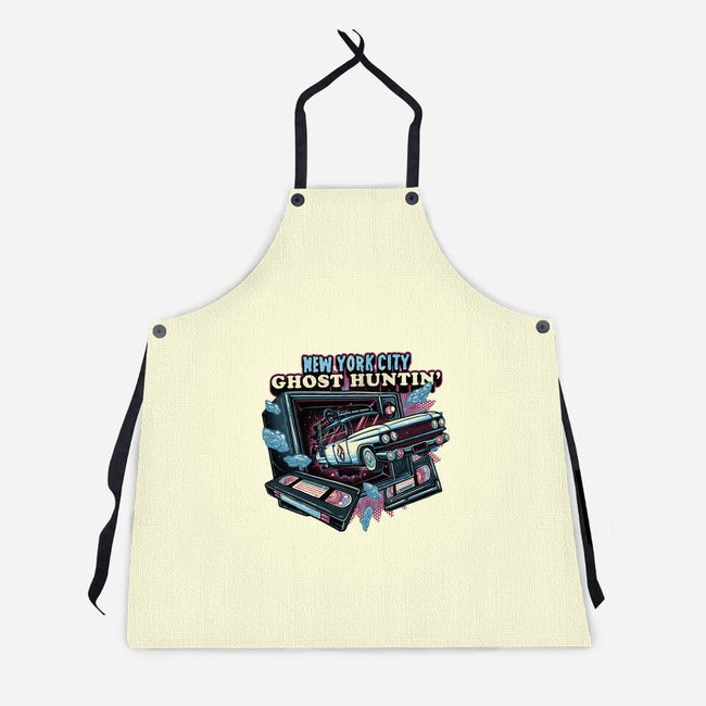 NYC Ghost Hunting-Unisex-Kitchen-Apron-glitchygorilla