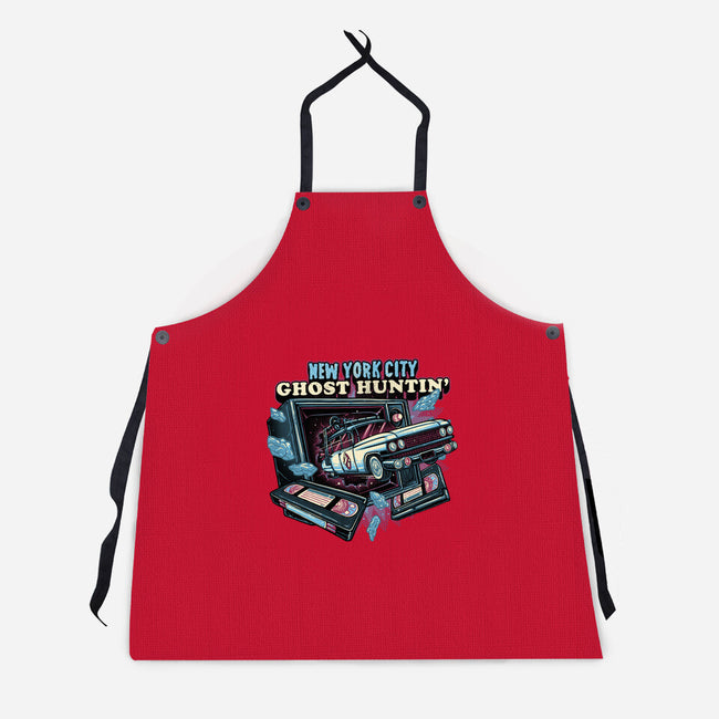 NYC Ghost Hunting-Unisex-Kitchen-Apron-glitchygorilla