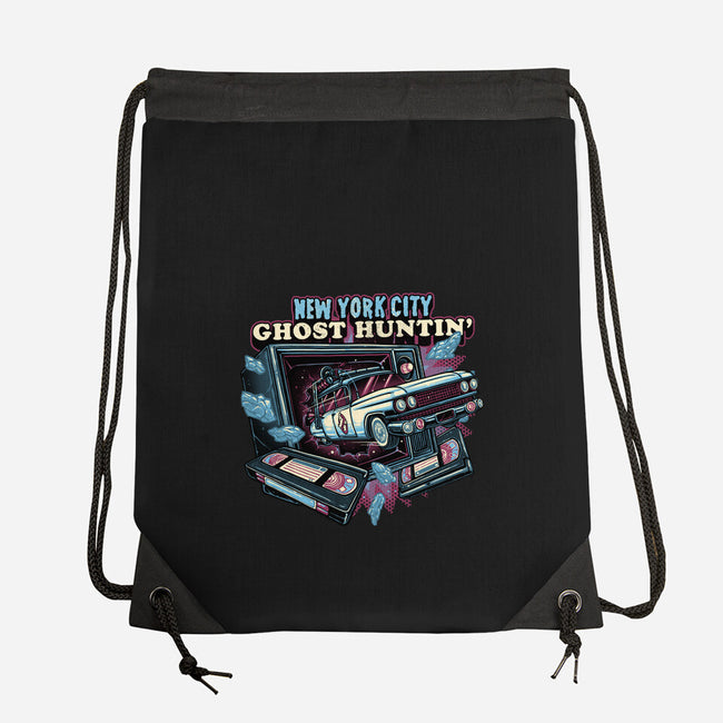 NYC Ghost Hunting-None-Drawstring-Bag-glitchygorilla