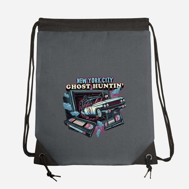 NYC Ghost Hunting-None-Drawstring-Bag-glitchygorilla