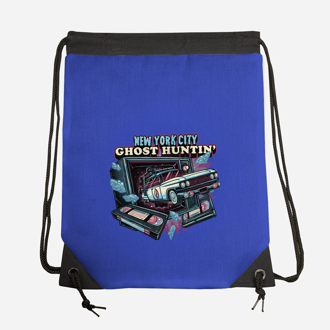 NYC Ghost Hunting-None-Drawstring-Bag-glitchygorilla