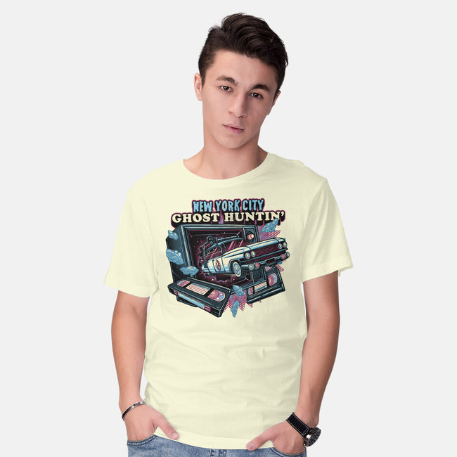 NYC Ghost Hunting-Mens-Basic-Tee-glitchygorilla