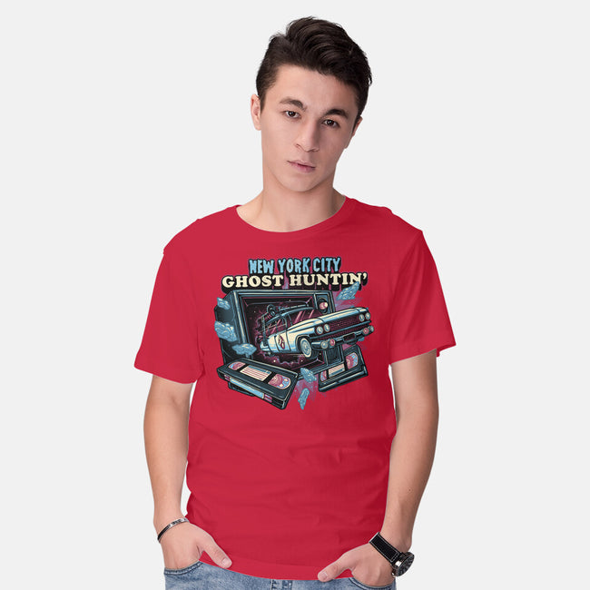 NYC Ghost Hunting-Mens-Basic-Tee-glitchygorilla