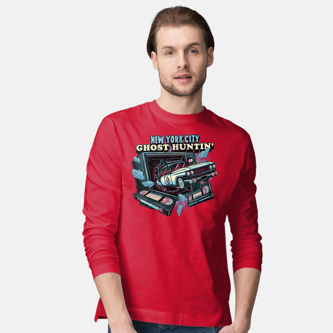 NYC Ghost Hunting-Mens-Long Sleeved-Tee-glitchygorilla