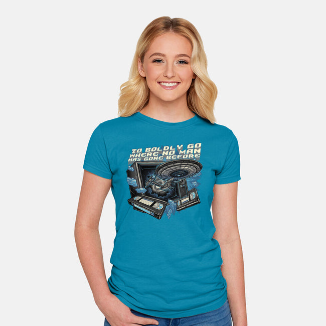 A Bold Expedition-Womens-Fitted-Tee-glitchygorilla