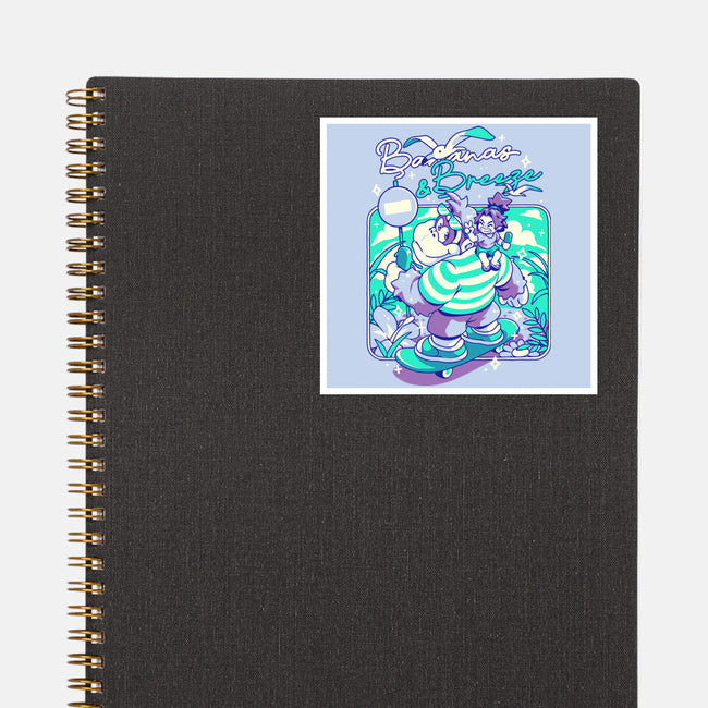 Bananas And Breeze-None-Glossy-Sticker-ilustrata