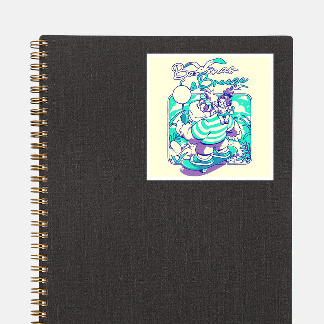 Bananas And Breeze-None-Glossy-Sticker-ilustrata