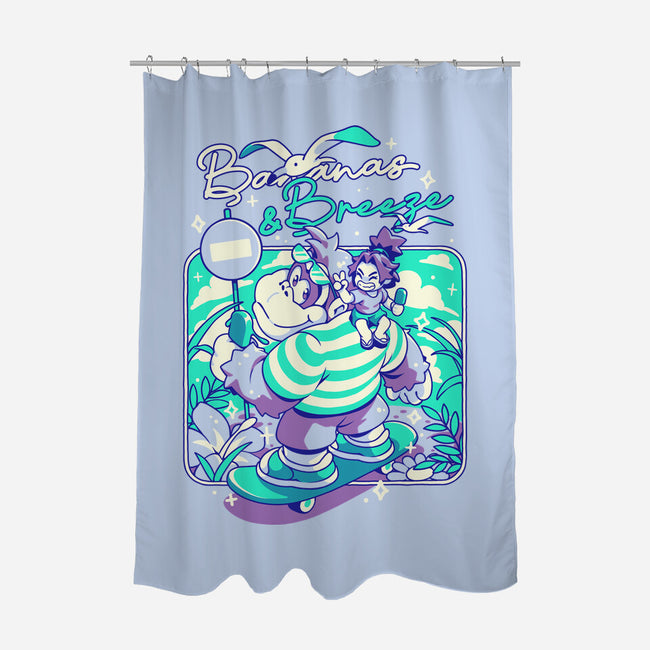 Bananas And Breeze-None-Polyester-Shower Curtain-ilustrata