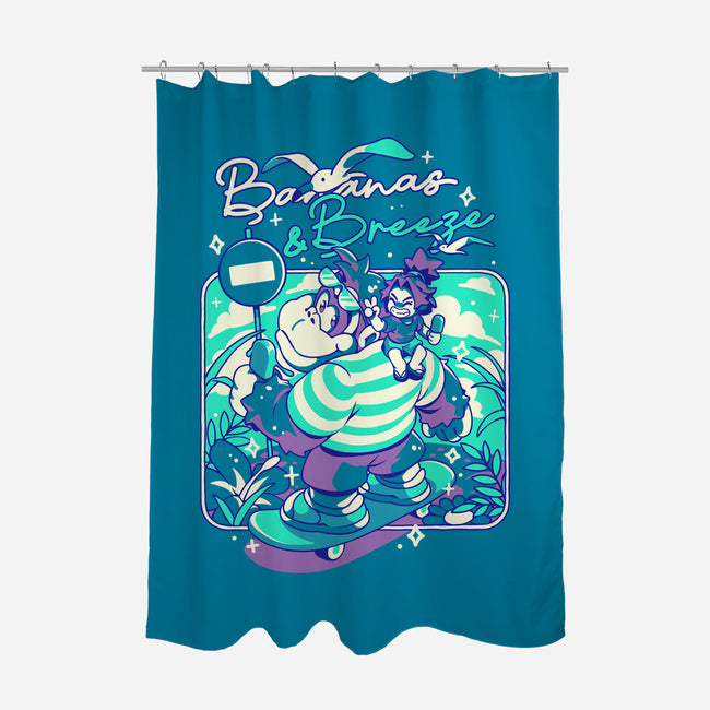 Bananas And Breeze-None-Polyester-Shower Curtain-ilustrata