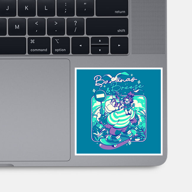 Bananas And Breeze-None-Glossy-Sticker-ilustrata