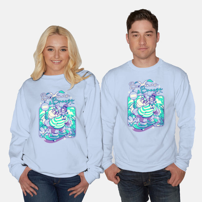 Bananas And Breeze-Unisex-Crew Neck-Sweatshirt-ilustrata