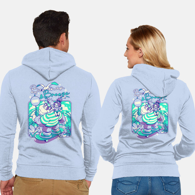 Bananas And Breeze-Unisex-Zip-Up-Sweatshirt-ilustrata