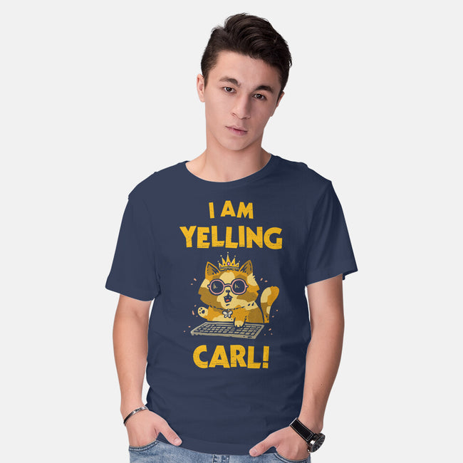 I Am Yelling Carl-Mens-Basic-Tee-kg07