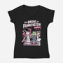 Tiny Monsters-Womens-V-Neck-Tee-P1yu5h