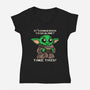 Here Take This-Womens-V-Neck-Tee-turborat14