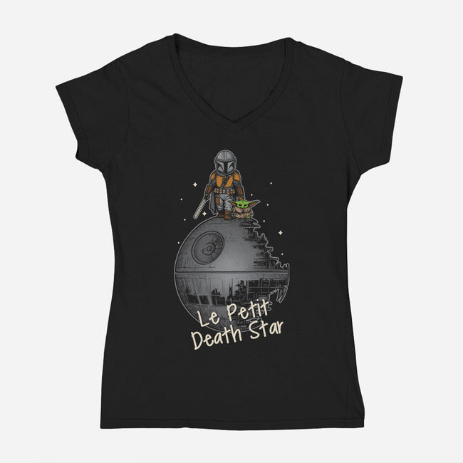 Le Petit Death Star-Womens-V-Neck-Tee-turborat14