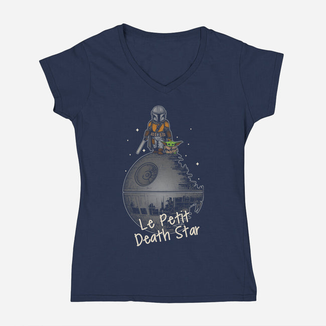 Le Petit Death Star-Womens-V-Neck-Tee-turborat14