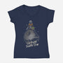 Le Petit Death Star-Womens-V-Neck-Tee-turborat14