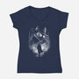 The City Lost Its Shadow-Womens-V-Neck-Tee-Donnie