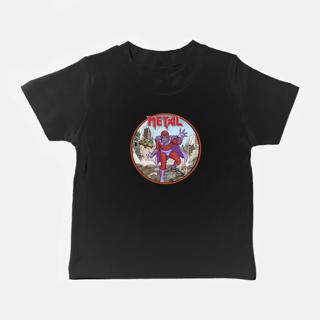 Magneto Is A Metalhead-Baby-Basic-Tee-Diego Gurgell
