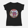 Magneto Is A Metalhead-Womens-V-Neck-Tee-Diego Gurgell