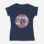 Magneto Is A Metalhead-Womens-V-Neck-Tee-Diego Gurgell