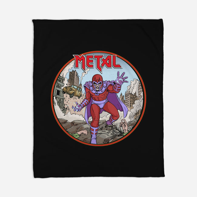 Magneto Is A Metalhead-None-Fleece-Blanket-Diego Gurgell